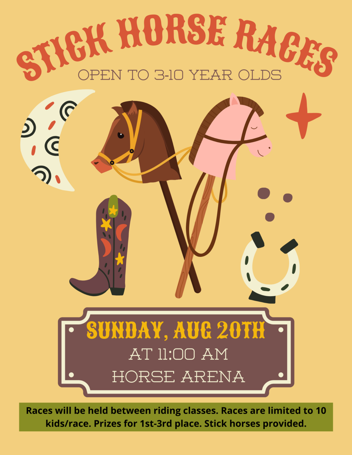 Stick Horse Races for Kids ages 310! McLeod County Fair